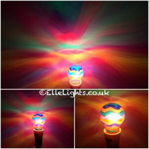 KaspElle - Multicoloured Wavy Rainbow Regular GLS Bulb