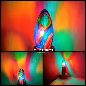 Eos Hand Painted Stained Glass Light Bulb