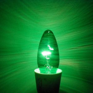 Green Candle Light Bulb