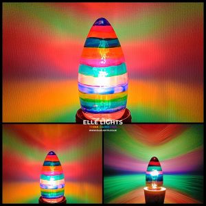Iris Rainbow Stained Glass Light Bulb