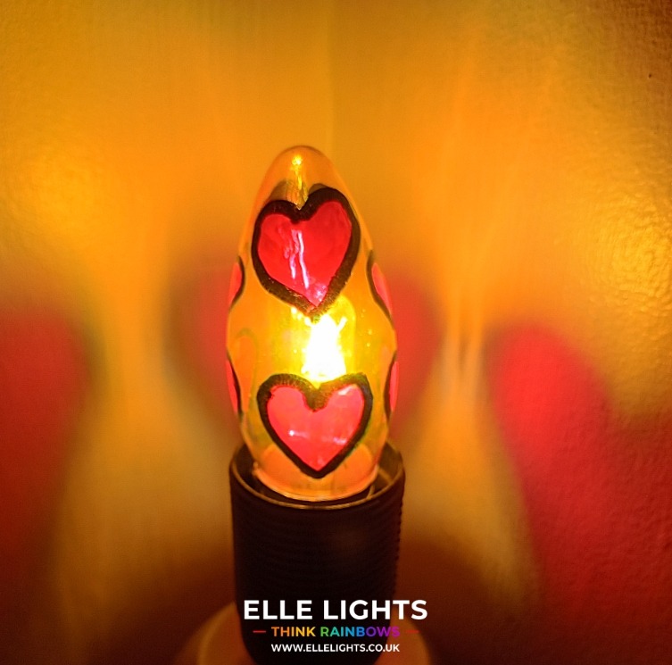 Pathos – Heart Glow Stained Glass Candle Light Bulb
