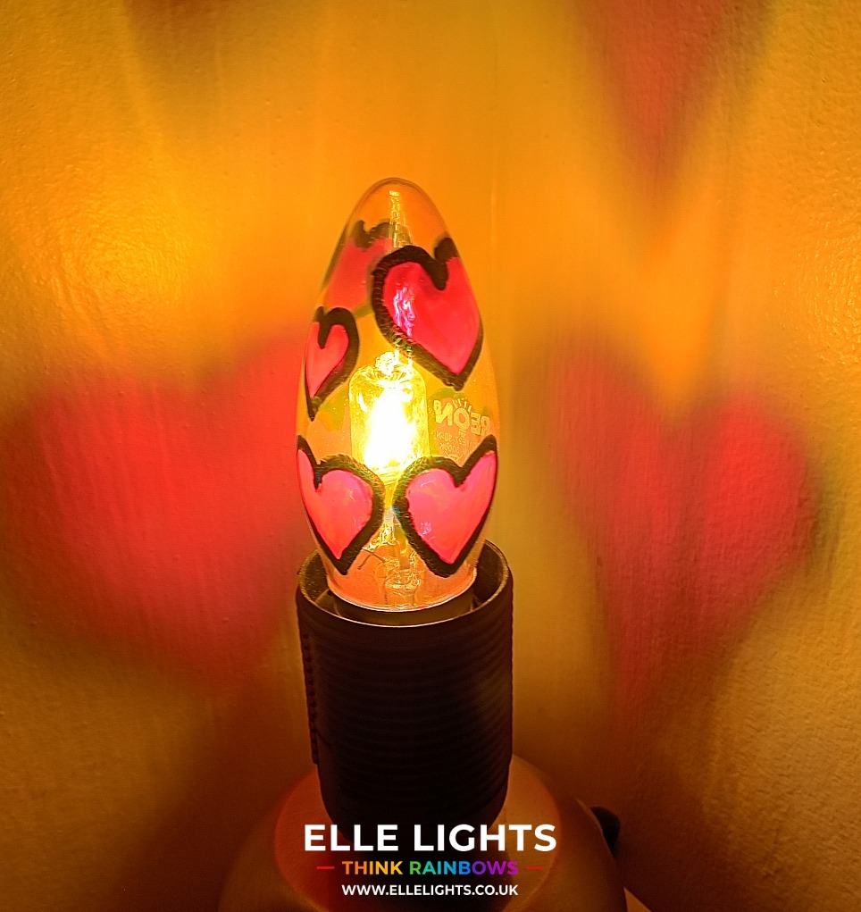 Pathos – Heart Glow Stained Glass Candle Light Bulb
