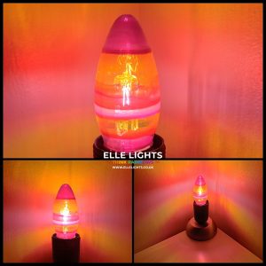 Thelo – Pink & Yellow Rainbow Glow Candle Light Bulb Product Photo