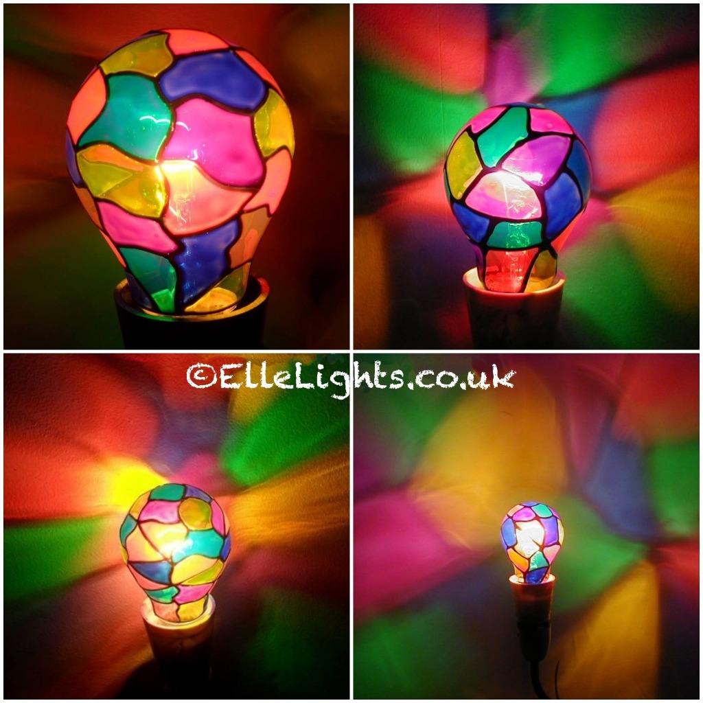 Ekklesia β Multicoloured Tiffany Style Regular GLS Light Bulb