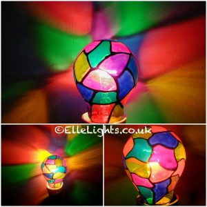 Ekklesia – Multicoloured Tiffany Style Regular GLS Light Bulb