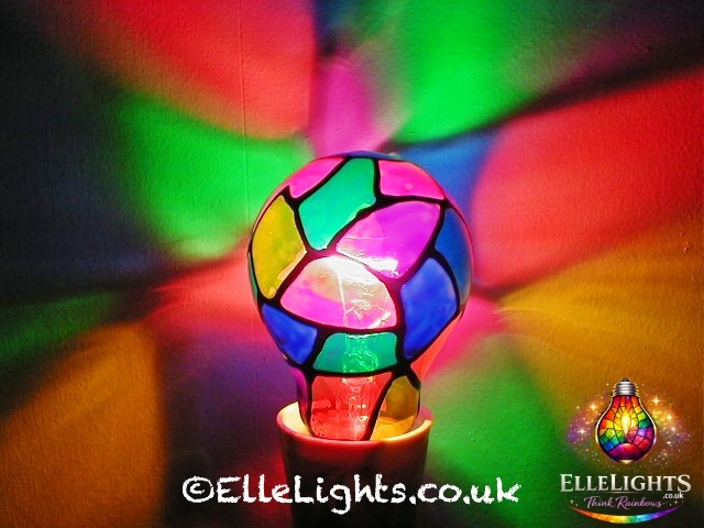 Ekklesia β Multicoloured Tiffany Style Regular GLS Light Bulb