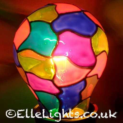 Ekklesia β Multicoloured Tiffany Style Regular GLS Light Bulb
